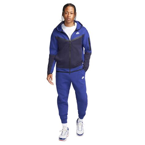 nike tech fleece donkerblauw|nike tech fleece blue.